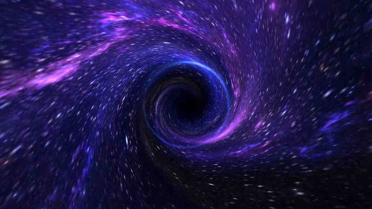 Black hole with glowing accretion disk