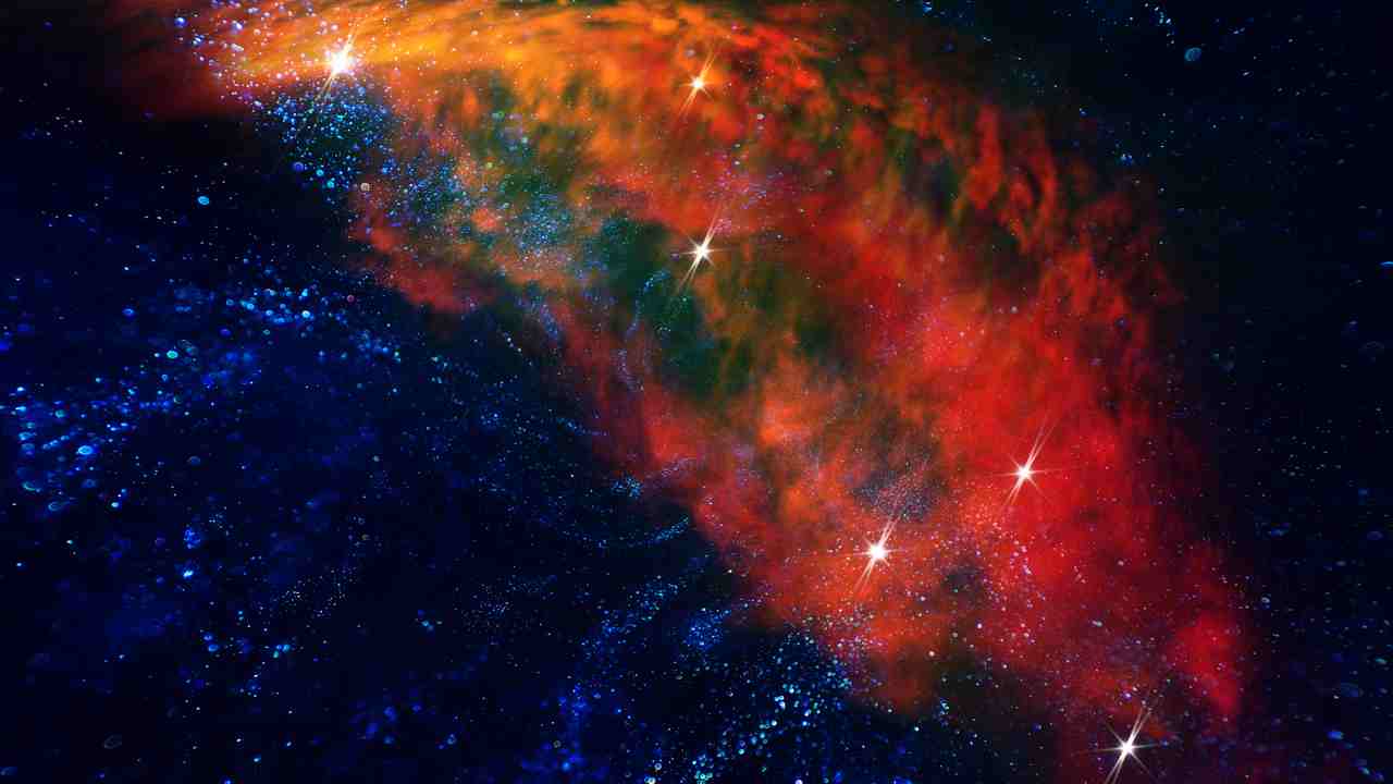Colorful nebula clouds in deep space